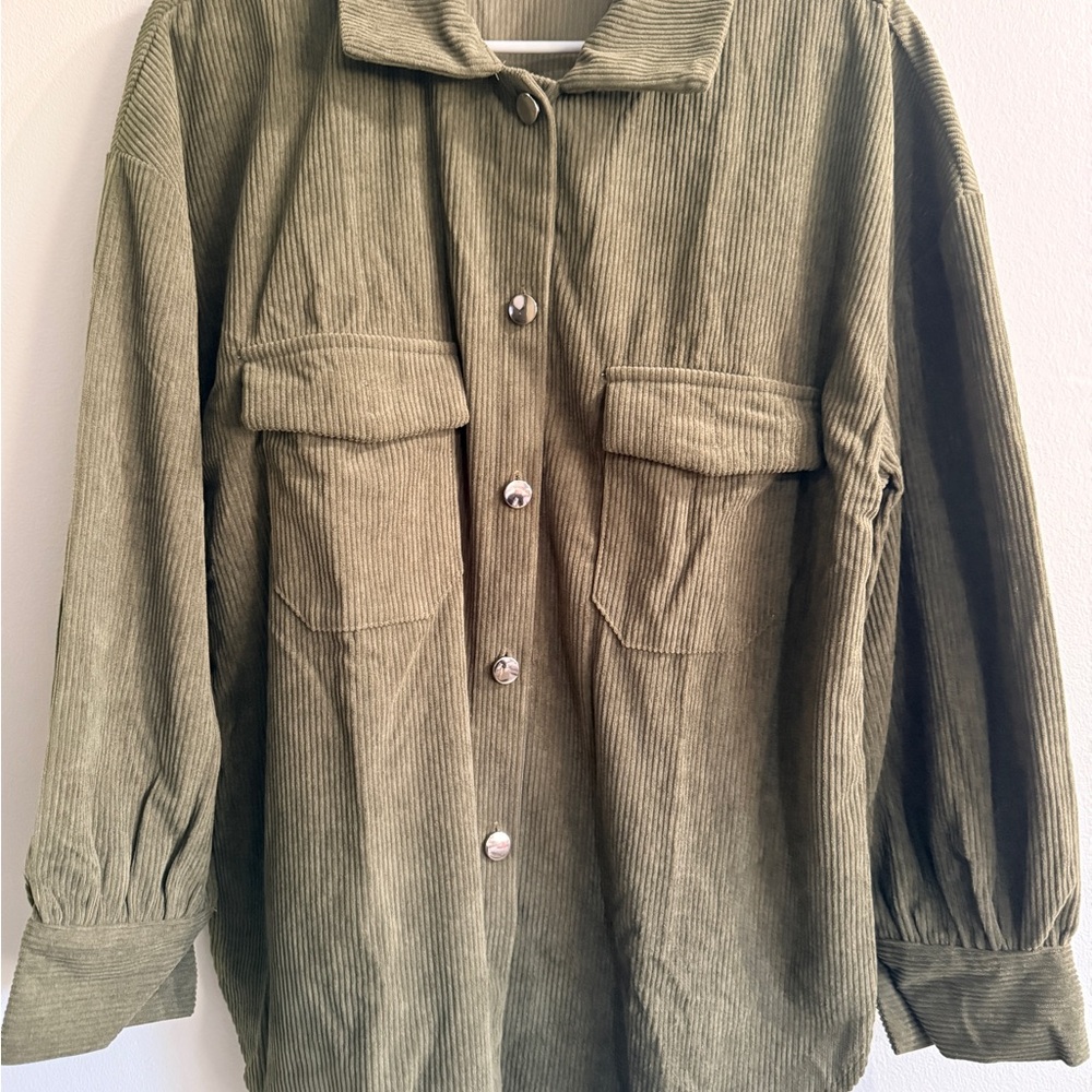 Olive Corduroy Women's Jacket